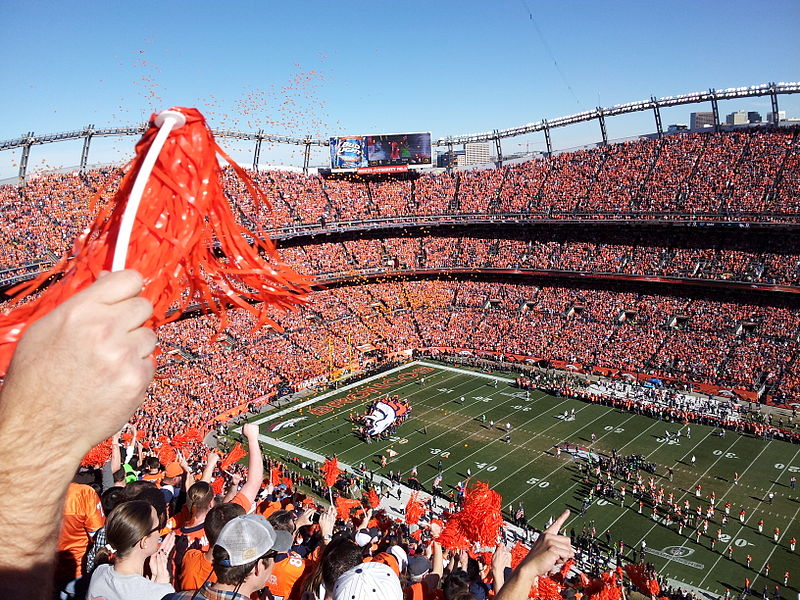 An AFC Championship game at Mile High Stadium in Denver
