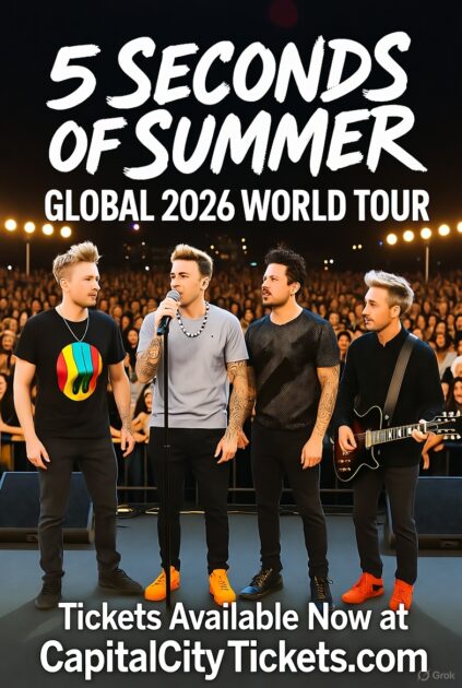 5 SECONDS OF SUMMER TICKETS 2026 visual data 2