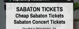 Sabaton Ticket Prices for Cheap
