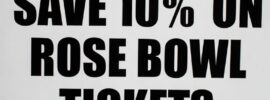 Save 10% on Rose Bowl Tickets